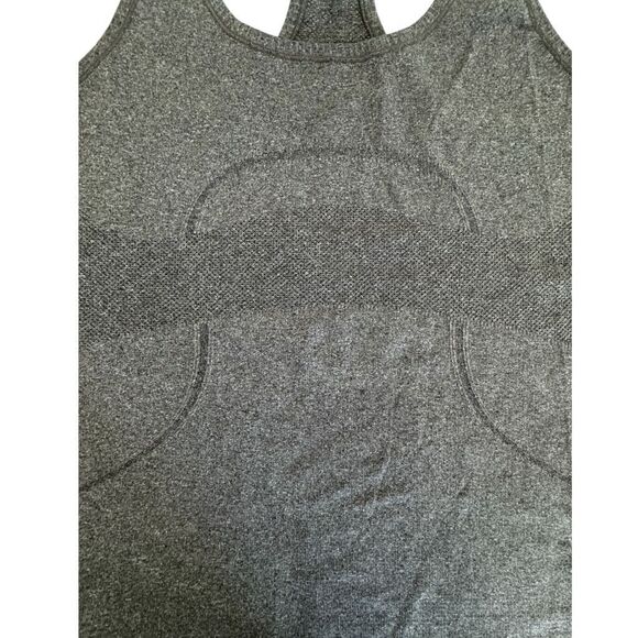Lululemon Women's Run Swiftly Tech Racerback Heathered Inkwell Gray Size 12-14 - Picture 4 of 14